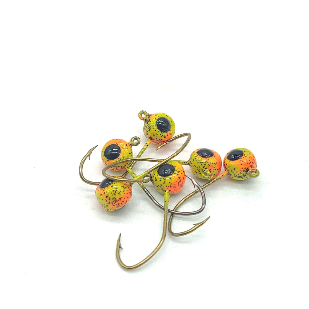 Free Style Jig Heads - 3D Eyes - 12 Pack - No Collar