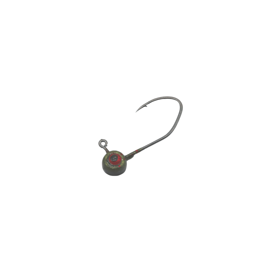 1/4 oz Jig Heads Round Ball No Collars Hook Options! MADE IN USA! 25 Pack.  